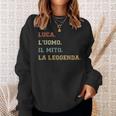 Luca Uomo Il Mito La Leggenda Divertente Personalizzato Felpa Regalos para ella