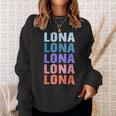 Lustiges Geschenk Name Lona Personalisierteorname Sweatshirt Geschenke für Sie