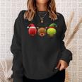 Lustiges Weihnachtsmann Rentier Elf Tennis Weihnachten Damen Herren Kinder Sweatshirt Geschenke für Sie