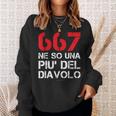 Magliette Divertenti Frasi Scritte 667 Una Più Del Diavolo Felpa Regalos para ella