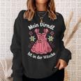 Mein Dirndl Ist In Der Wäsche Trachten Damen Traditional Sweatshirt Geschenke für Sie