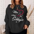 Mein Herz Schlag Für Schlager Musik Schlagfan Sweatshirt Geschenke für Sie