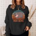Moo Deng Baby Hippo Zoo Baby Hippo Vintage Sweatshirt Gifts for Her