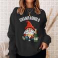 Nano Champagnolo Amanti Champagne Divertente Elfo Di Natale Felpa Regalos para ella