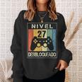 Nivel 27 Desbloqueado Gamer 27 Años 1995 Divertido Chico Camisa de entrenamiento Regalos para ella