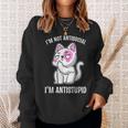 Non Sono Antisociale Sono Antistupido Introverso Felpa Regalos para ella