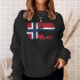 Norwegian Flag Noreg Norge Scandinavia Norway Sweatshirt Geschenke für Sie