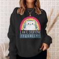 Odio Tutti Ugualmente Arcobaleno Gatto Felpa Regalos para ella