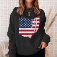 Patriotic American Flag Ohio State 4Th Of July Sweatshirt Gifts for Her