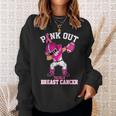 Pink Out Tackle Breast Cancer Awareness Dabbing Football Sweatshirt Gifts for Her