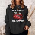 Pit Crew Auntie Race Car Birthday Racing Car Family Sweatshirt Gifts for Her