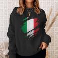 Proud Italian Italia Ripped Italian Flag Sweatshirt Geschenke für Sie