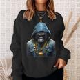 Rapper Gorilla I Retro Hip Hop I Gorilla Hip Hop Gangster Sweatshirt Geschenke für Sie