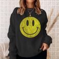Retro Acidhouse Intage '80 Anni '90 Smile Distressed Felpa Regalos para ella