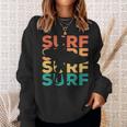 Retrointage Surfing For Surfer And Wave Rider Sweatshirt Geschenke für Sie