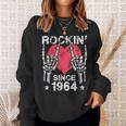 Rockin Desde 1964 Rock & Roll Cumpleaños Retro Rock And Roll Camisa de entrenamiento Regalos para ella