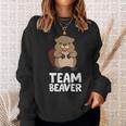 Rodent Team Beaver Team Beaver Love Flannelette Sweatshirt Geschenke für Sie