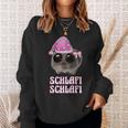 Schlafi Schlafi Sad Hamster Hamstie Meme Sleep Sweatshirt Geschenke für Sie