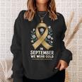 In September We Wear Gold Childhood Cancer Awareness Felpa Regalos para ella