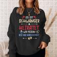 Sie Ist Schwanger Und Heiratet Wir Feiern Hen Party S Sweatshirt Geschenke für Sie