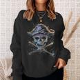 Skull & Crossbones Pirate Vintage Sweatshirt Gifts for Her