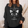 Sleep Ich Schnarche Nicht Ich Schnurre Cat Sweatshirt Geschenke für Sie