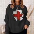 St George's Flag England Flag St Georges Day English & Proud Sweatshirt Gifts for Her