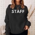 Staff Fronte Retro Scritta Larga Sicurezza Security Felpa Regalos para ella