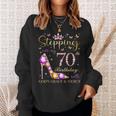 Stepping Into My 70Th Birthday With God's Grace & Mercy Sweatshirt Gifts for Her
