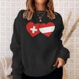 Swiss Flag Austria Flag Switzerland Austria Sweatshirt Geschenke für Sie