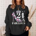 Tacchi Alti Principessa Corona Donna 24° Compleanno Felpa Regalos para ella