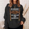 With Team Bridetigam Her Heiratet In Tracht Poltern Jga Sweatshirt Geschenke für Sie