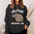 With Text Bevor Du Fragst Nein Nölpferd Before You Fragst Nein Nölpferd Sweatshirt Geschenke für Sie