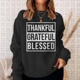 Thankful Grateful Blessed Ringraziamento Uomo Felpa Regalos para ella