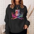 Tie-Dye Frog Peace Sign Hippie Sweatshirt Gifts for Her