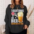 Tischtennis Und Bier Darum Bin Ich Hier Slogan Alcohol Sweatshirt Geschenke für Sie