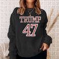 Trump 47 President Team Football Jersey Style 2024 Front Sweatshirt Gifts for Her