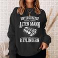 Unterschätze Nie Alten Mann 8 Cylinder Tuning8 Engine Sweatshirt Geschenke für Sie