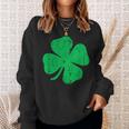 Vintage Con Quadrifoglio E Scritta Saint Patrick Day Felpa Regalos para ella