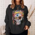 Vintage Graffiti Biker Rocker Skeleton Punk Horror Skull Sweatshirt Geschenke für Sie