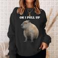 Vintage Ok I Pull Up Capybara Sweatshirt Geschenke für Sie