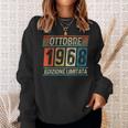 Vintage Ottobre 1968 56 Compleanno Anni Uomo Donna Felpa Regalos para ella