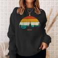 Vintage Retro Style England City Skyline Cityscape Bristol Sweatshirt Gifts for Her