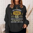 Vintage Settembre 1958 Uomo Donna Regalo 66 Anni Compleanno Felpa Regalos para ella