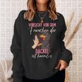 Vorsichtor Dem Frauchen Dachshund Sweatshirt Geschenke für Sie