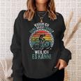 Warum Ich Ohne Akku Fahre Weil Ich Es Kann Retro Bicycle Sweatshirt Geschenke für Sie