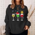 Weihnachten Prosecco Wein Lustiges Sekt Weinglas Geschenk Sweatshirt Geschenke für Sie