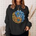 Ying Und Yang Feuer Und Wasser Chinesische Symbole China Fan Sweatshirt Geschenke für Sie