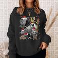 Zoo Animals Christmas Lights Jungle Zookeeper Safari Theme Premium Sweatshirt Gifts for Her
