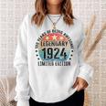 100 Geburtstag Limited Edition Best Of 1924 Sweatshirt Geschenke für Sie